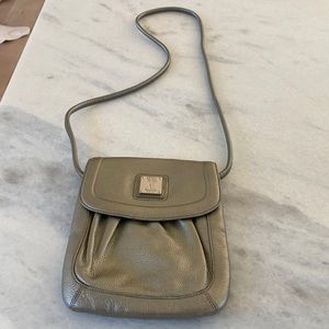 Tignanello cross body silver purse